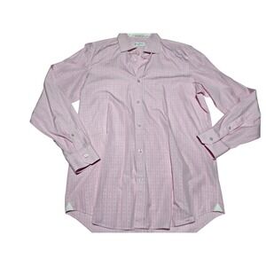 Robert Graham‎ Pink Micro Stripe Button Up Shirt Men's 42 16.5